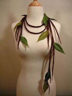 Gigi's Greenhouse Felt Necklace, Fest Outfits, Larp Costume, Hippy Chic, Woodland Fairy, Fantasy Costumes, Green Forest