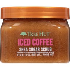 Tree Hut Iced Coffee Shea Sugar Exfoliating & Hydrating Body Scrub, 18 oz. Tree Hut Coffee Scrub, Tree Hut Velvet Coffee, Tea Hut Scrub, Tree Hut Christmas Scrubs, Kp Body Scrub, Self Care Things To Buy, Preppy Body Care, Fall Body Scrub