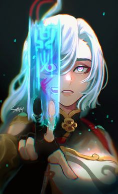 Cursed Child, Commission Art, Art Anime, White Hair, Pretty Art, Anime Character, Game Art, Art Style, Anime Wallpaper