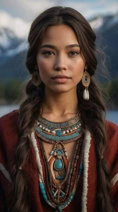 Cyberpunk Female, Native American Images, Indigenous Women, Female Character Inspiration, Ageless Style, Ageless Beauty, Eastern European, Book Illustrations, American Beauty