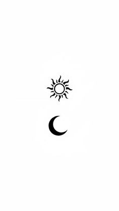 a black and white photo of the sun and moon