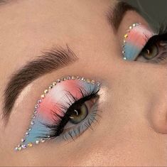 Drag Make-up, Makeup Face Charts, Hot Makeup, Colorful Eye Makeup, Edgy Makeup, Bold Makeup