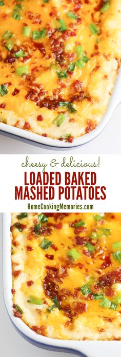 this loaded baked mashed potatoes recipe is so good and easy to make