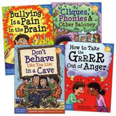 Solid information, sound advice, fun illustrations, real-life topics, and practical tips -- no wonder these books are so popular with young readers. Together they make a cool collection of self-help books that really help. This set of 4 books answers all the questions one has when growing up. All books in the set are paperback. Included book titles: Bullies Are a Pain in the Brain (112 pages), Cliques, Phonies, and other Baloney (136 pages), Don't Behave Like You Live in a Cave (128 pages), and Book Titles, Mindfulness For Kids, Reading Rainbow, Beginning Of The School Year, Fun Illustration, Kids Book, Books Young Adult, Self Help Books, Emotional Development