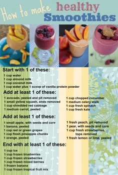 an advertisement for healthy smoothies on the app store's iphone screen, with instructions to make it