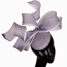 Exquisite Fascinator That Blends Elegance With A Touch Of Whimsy. Crafted With Care And Artistry, This Stunning Accessory Features Delicate Ribbons Sculpted Into A Beautiful Design That Is Sure To Turn Heads At Any Event. Whether You're Attending A Wedding, The Kentucky Derby Or Other Races, A Garden Or Tea Party, Or Any Special Occasion, This Pretty Sculpted Fascinator Is The Perfect Finish To Any Coordinating Outfit. Its Lightweight And Comfortable Design Ensures You Can Wear It All Day With E Elegant Hat With Satin Bow For Party, Elegant Evening Hat With Satin Bow, Elegant Party Hat With Satin Bow, Elegant Formal Fascinator With Satin Bow, Evening Headpiece With Bow, Fitted Evening Headpiece With Bow, Fitted Bow Headpiece For Evening, Fitted Evening Hair Accessories For Kentucky Derby, Fitted Ribbon Fascinator For Evening