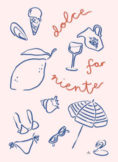 an image of some food and drinks on a pink background with the words spice for rente