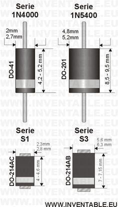 the size and measurements of an electric device, including two different types of motor parts