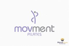 the logo for movement pilates, which is designed to look like a person doing yoga