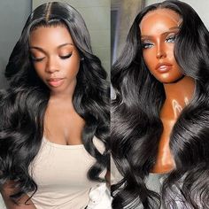 PRICES MAY VARY. Body Wave Lace Front Wigs: 100% Unprocessed Virgin Brazilian Human Hair, 13x4 Body Wave Lace Front Wigs for Women, Cut From Young Girl Head Directly. Soft and Natural, Healthy and Vibrant, Comfortable Against Skin Human Hair Lace Front Wigs Lace Details: 13x4 Lace Front HD Transparent Swiss Lace Technology, Pre Plucked Natural Hairline with Baby Hair Around, Natural Black Color. It's comfortable to wear, it's more in line with our own scalp, and it looks natural 200% Density Bod Lace Front Human Hair Wigs, Human Virgin Hair, Wigs Human Hair, Celebrity Hair Stylist, Lace Front Human Hair, Body Wave Wig, Lace Closure Wig, Front Lace Wigs Human Hair, Hair Quality