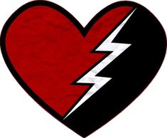 a heart with a lightning bolt in the middle