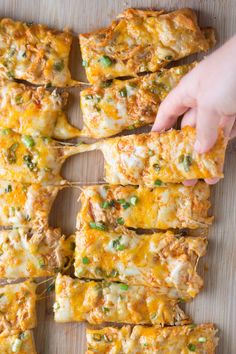 the cheesy bread sticks are ready to be eaten