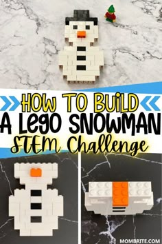 Duplo Builds, Lego Snowman, Winter Stem Activities, Winter Stem, Lego Christmas Tree, Christmas Lego