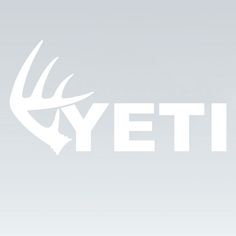 the yeti logo is displayed on a gray background with white letters that read yeti