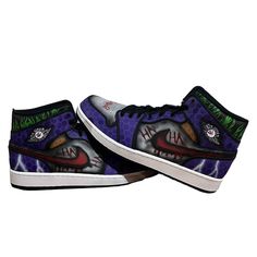 Custom hand painted jordan 1 mid  joker  These are brand new jordan 1s in the box and custom hand painted to order Custom Jordan 1s, Custom Purple Sneakers For Streetwear, Jordan 1 Handcrafted, Custom Jordan 1, Bae Gift, Custom Jordan, Custom Jordans, Jordan Shoes Girls, Nike Shoes Jordans