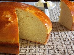 a loaf of bread sitting on top of a table