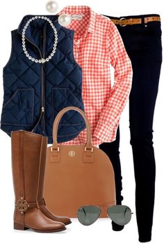 preppy ootd Tory Burch Boots, Tartan Shirt, Fall Clothing, Outfit Trends, Checkered Shirt