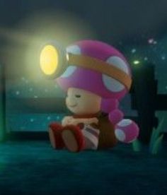 an animal crossing game character sitting on the ground in front of a building at night