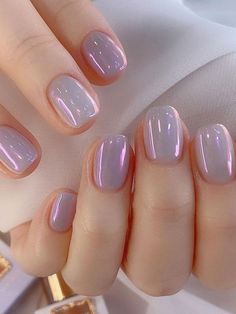 Trendy Nails Ideas 2024 Summer, Short Nail Aesthetic Designs, Very Short Gel Nails Simple, Short Nail Shapes Natural, Short Acrylic Nails Inspiration, Short Gel Nails Summer 2024, Summer Nails 2024 Trends Short Simple, Dusty Nails, Short Nails Design Ideas 2024 Summer