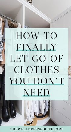 Our easy tips and strategies show you how to purge clothes from your closet. By changing your mindset you'll be able to let go of things for good. Umgestaltete Shirts, How To Look Expensive, Fashion Fail, Trendy Fall Outfits, Repurposed Furniture Diy, Wardrobe Closet, Minimalist Wardrobe, Family Fashion, Pinterest Fashion