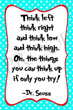 dr seuss quote with polka dot background