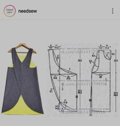 a sewing pattern for a dress with an apron