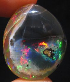 Phantom Opal from Ethiopia Virgin Rainbow Opal, Ethiopian Opal Oval Pendant, Ethiopian Opal Cabochon Oval Pendant, Geology Rocks, Pretty Rocks, Ethiopian Opal Gemstone Jewelry, Round Shape, Beautiful Rocks, Mineral Stone, Minerals And Gemstones