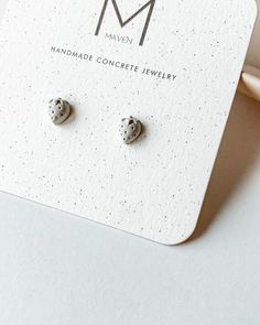 Tiny Strawberry Concrete Stud Earrings Concrete Jewelry | Etsy