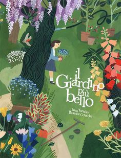 the cover of i giardio di bello, with an illustration of a woman in