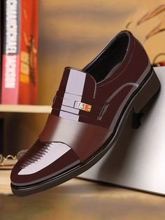 Mens Premium Slip-On Formal Shoes - Wear-Resistant, Non-Slip, Breathable, Comfortable, Smart Casual Design For Business Brown      Handmade Shoes   Men Shoes, size features are:Bust: ,Length: ,Sleeve Length: Men Shoes Formal, Slip On Dress Shoes, Casual Leather Shoes, Dress Loafers, Business Shoes, Brogue Shoes, Men Loafers, Formal Shoes For Men, Leather Shoes Men