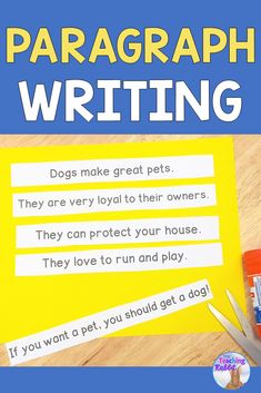 an image of a poster with words and pictures on it that say, how to write a paragraph writing