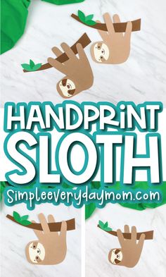 paper sloth craft for kids to make