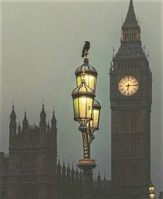 the big ben clock tower towering over the city of london