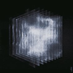 an abstract image of clouds in the sky with black and white colors, overlaided by thin strips of dark material