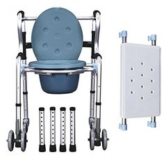 Folding Lightweight Commode Chair Aluminium Bathroom Toilet Seat Seat Belt Wheel / Disability ? Elderly Mobility Aid Walking Chair Disabled Toilet, Rehabilitation Equipment, Toilet Chair, Commode Chair, Mobility Aids, Mind Body And Spirit, Bathroom Toilet, Medical Device