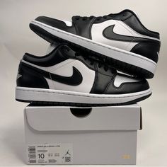 This Pair Is Brand New With Box! They Are A 10 In Women’s, Which Is Equivalent To A 8.5 In Men’s Or Youth! Please Check All Photos Before Purchasing! All Sales Are Final! No Refunds Or Returns! If You Have Any Questions About Sizing Feel Free To Send Me A Message! I Am Not Responsible For Factory Flaws On Mass Produced Pairs! All Items Ship The Day After Purchase Priority Mail & Double Boxed Unless The Order Is Placed On A Saturday! All Sales Are Final! No Refunds Or Returns! Please Check All Ph Jordan 1 Panda, Jordan 1 Low Grey, Jordan 1 Mid Women, Nike Air Jordan Low, Air Jordan 1 Women, Panda Shoes, 2023 Color, Nike Air Jordan 1 Retro, Nike Air Jordan 1 Low