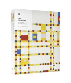 the book cover is made up of squares and rectangles in yellow, red, blue, and white