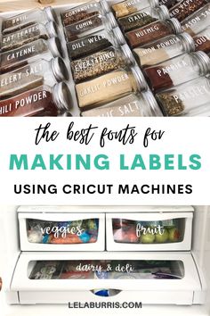 the best foods for making labels using cricut machines is an easy way to store them