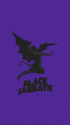 a black and purple background with the words black sabath on it