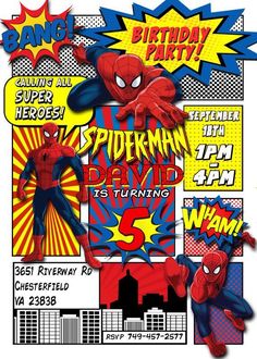 spiderman birthday party printables