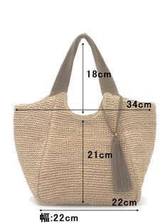 an image of a handbag with measurements