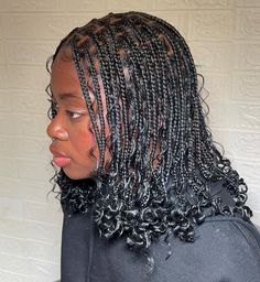 Shoulder-Length Natural Boho Braids Cabello Afro Natural, Short Box Braids Hairstyles, Short Box Braids, Bohemian Braids, Goddess Braids Hairstyles, Girls Natural Hairstyles