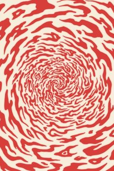 an abstract red and white background with swirls in the shape of a large spiral