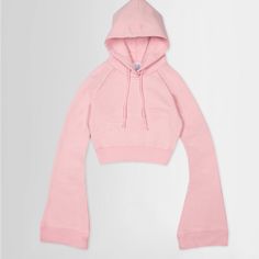 Pink Women’s Hoodie Cotton Pink Brand New Hood Embroidery, Embroidery Text, Vetements Hoodie, Pink Cropped Hoodie, French Terry Hoodie, Crop Hoodie, Pink Brand, Pink Hoodie, Colorful Hoodies