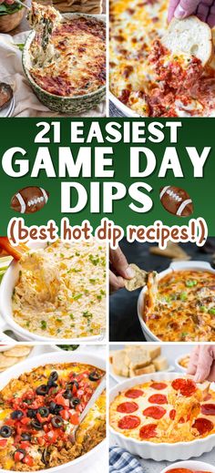 Warm Dip Recipes – Whether you prefer a classic spinach artichoke dip or a cheesy, barbecue chicken dip, we’ve got you covered! Kick off any party with these crazy-good warm dip recipes that are sure to be a hit! Football party dips, chip dips, hot dips, football snacks, football party foods, football dip ideas, hot dip ideas, warm dip recipes, game day crock pot dips, crockpot game day appetizers. Cream Cheese Football Dip, Hot Chip Dip Recipes Crock Pot, Football Party Dips, Fun Football Snacks, Barbecue Chicken Dip, Appetizers For Football, Dips Crockpot, Football Snacks Appetizers, Hot Spinach Dip Recipe