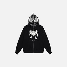 Invest in Y2K style and comfort with this premium Hooded Zip-Up Spider Mask Hoodie, crafted from a superior blend of Cotton and Terylene. Envelop yourself in lavish depending and imagine the iconic looks you'll create. DETAILSMaterial: Cotton, TeryleneCollar: HoodedThickness: Standard Mask Zip Up Hoodie, Spiderman Clothes, Edgy Grunge Aesthetic, Spider Mask, Spider Shirt, Early 2000s Style, Hip Hop Fashion 90s, 90s Y2k Fashion, Iconic Looks