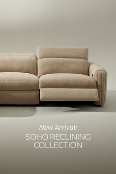 the new arrival sofa reclining collection is available in several different colors and sizes, including beige