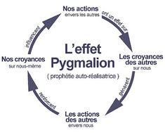 a diagram with the words l'effet pygmalion in french