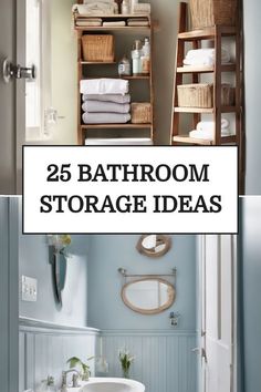 bathroom storage ideas that are easy to do in less than 25 minutes or less,