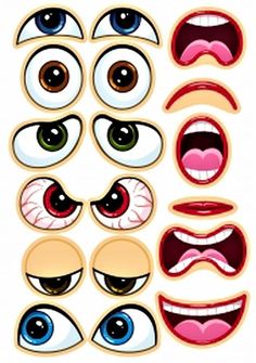 an assortment of cartoon eyes with different expressions